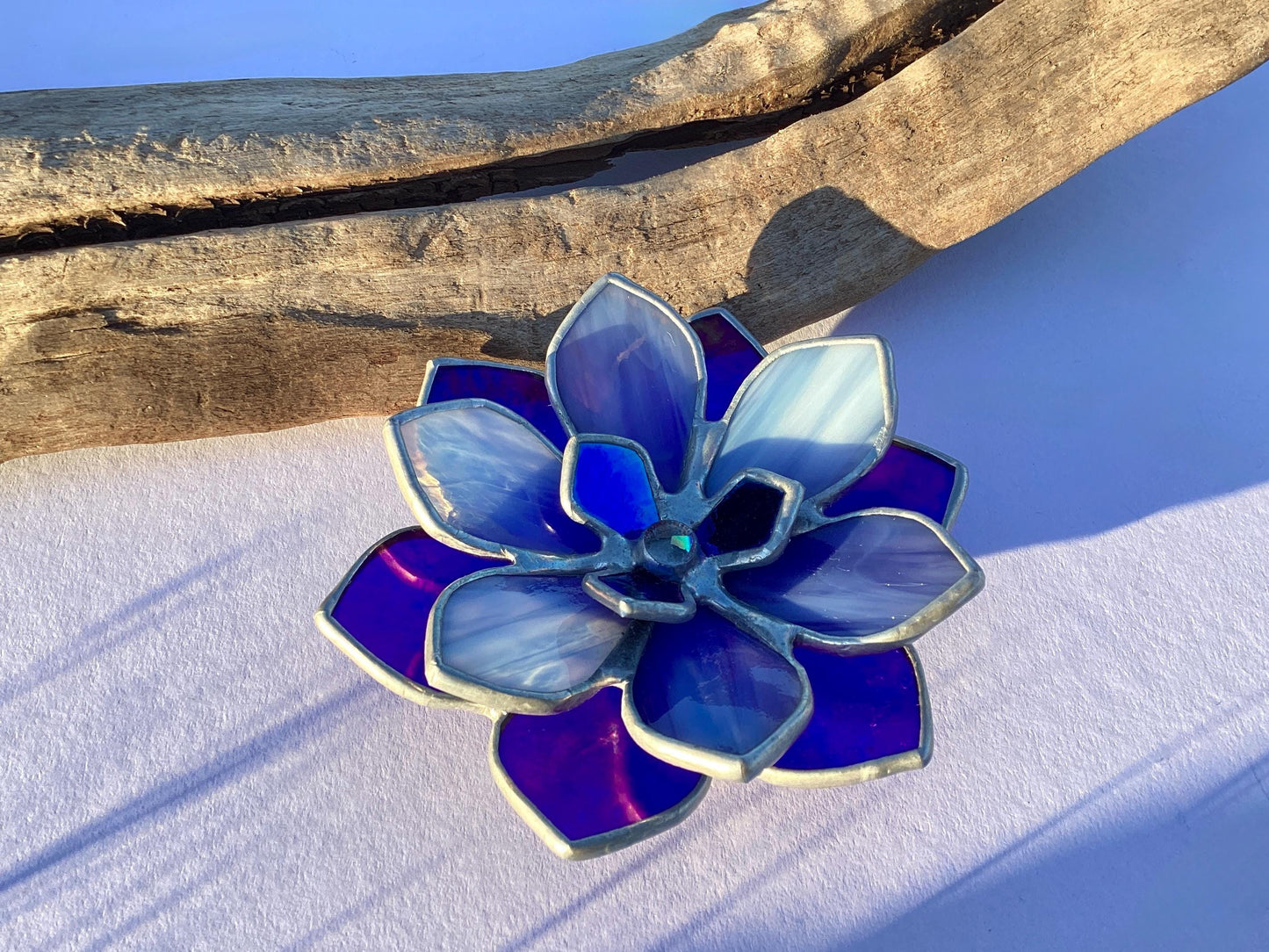 Wispy Blue Glass Succulent